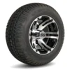 10" Bulldog Black Machined Aluminum Golf Cart Wheels