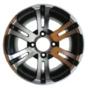 10" Bulldog Black Machined Aluminum Golf Cart Wheels