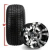 10" Vampire Gunmetal Turf Golf Cart Tires Combo