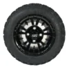 10" Vampire Gloss Black Golf Cart Wheels