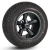 12" Godfather Matte Gunmetal Gray Golf Cart Wheels