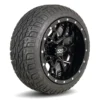 12" Matrix Gloss Black Golf Cart Wheels