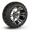 14" Vampire Black All Terrain Off-Road Golf Cart Tires Combo